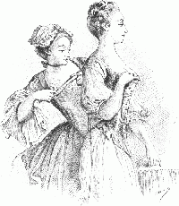 Mujeres atándose un corsé